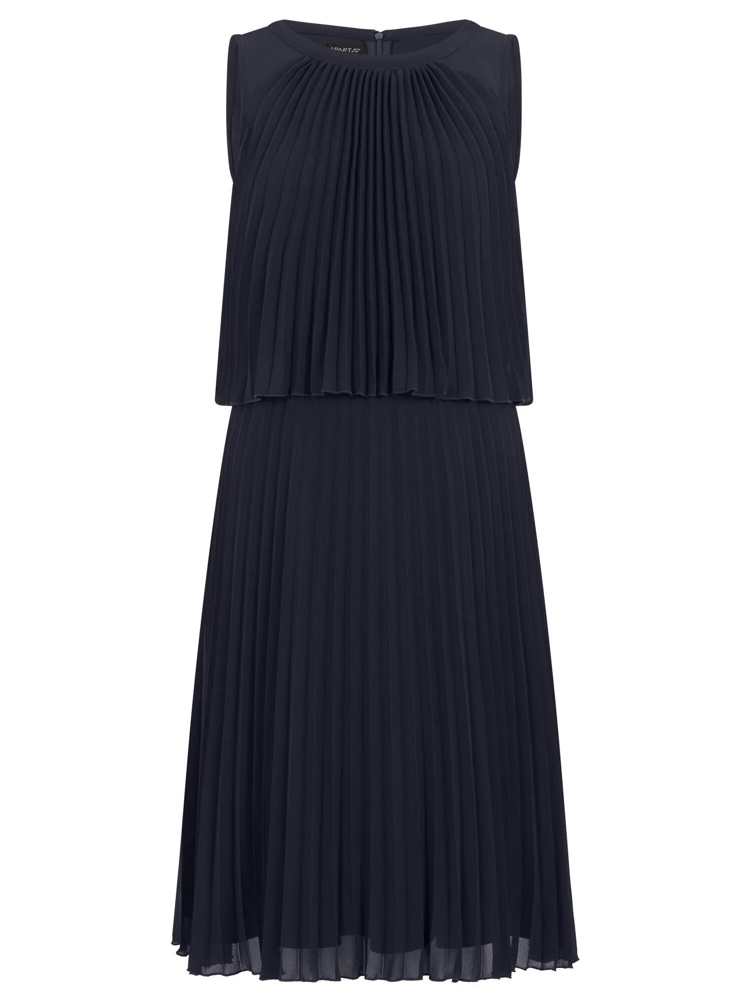 Plisseekleid Midi aus Chiffon