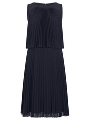 Plisseekleid Midi aus Chiffon