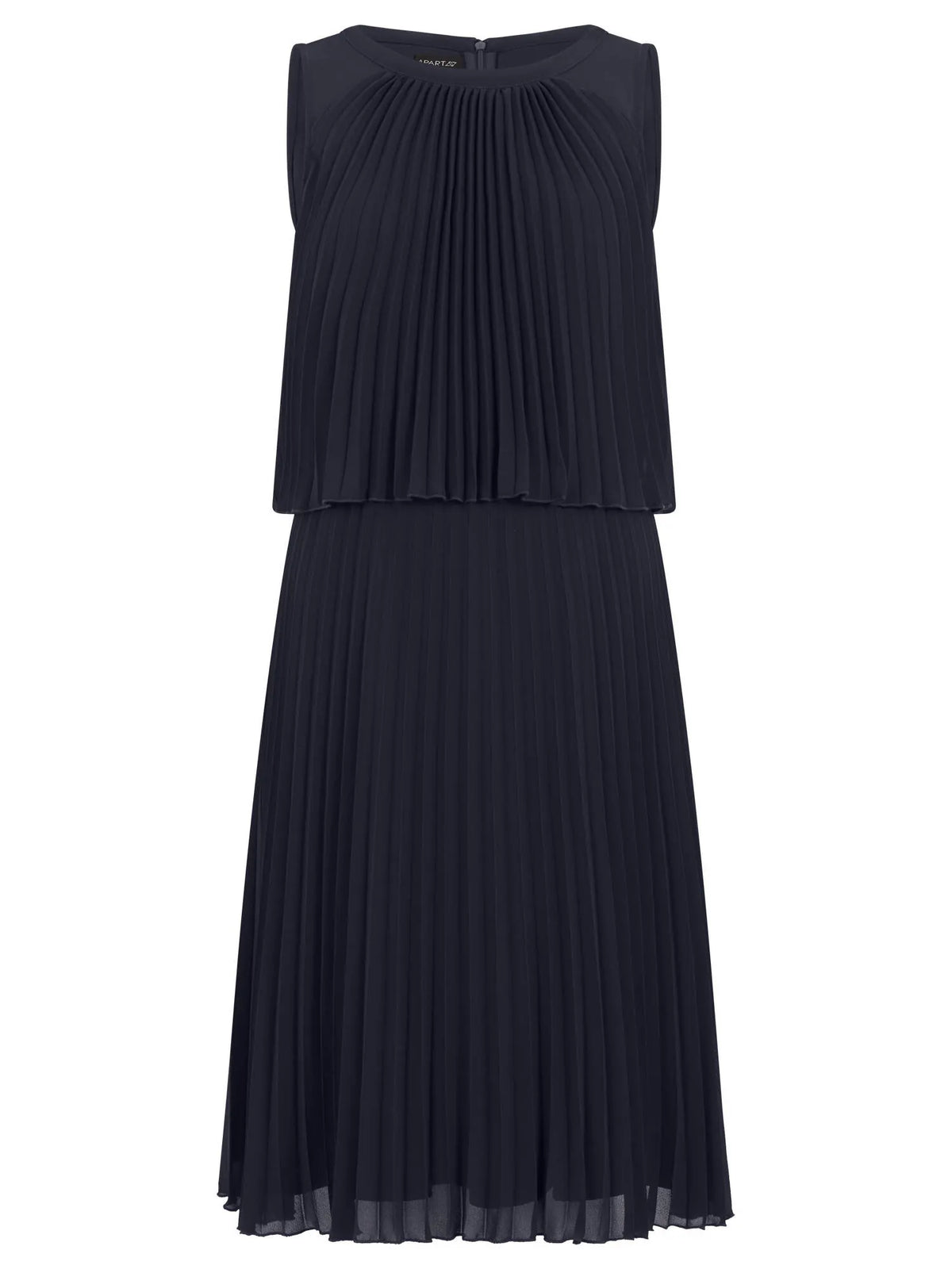 Plisseekleid Midi aus Chiffon