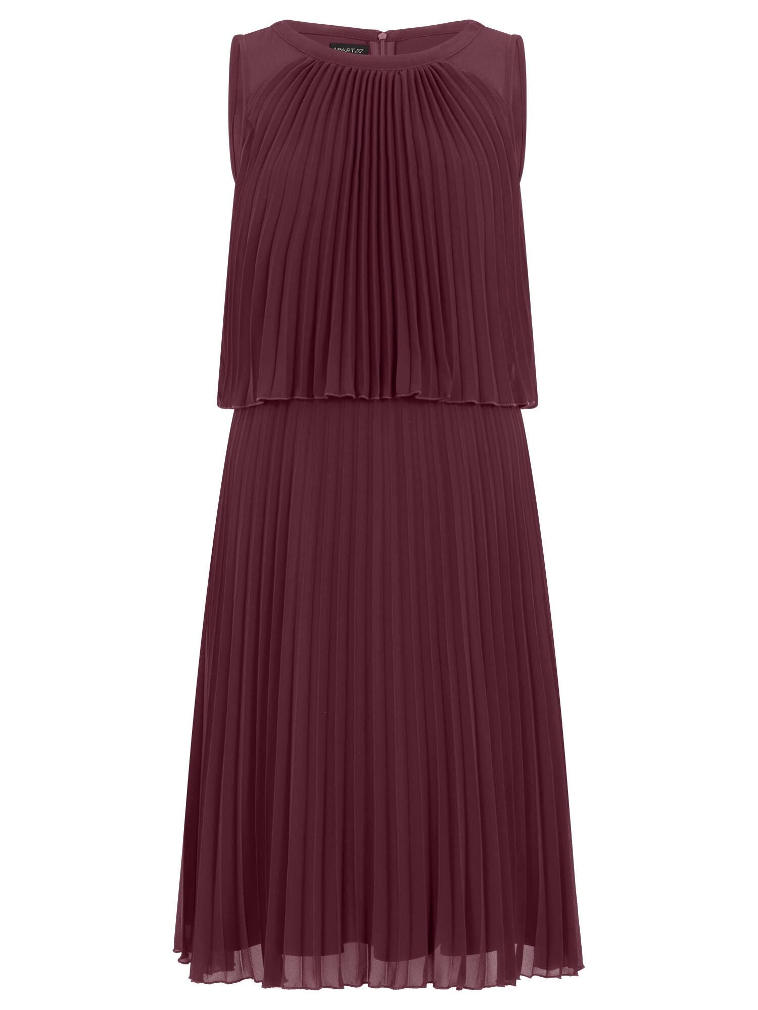 Plisseekleid Midi aus Chiffon
