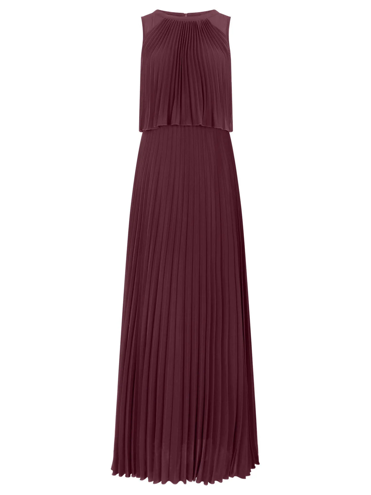 Plisseekleid Maxi aus Chiffon