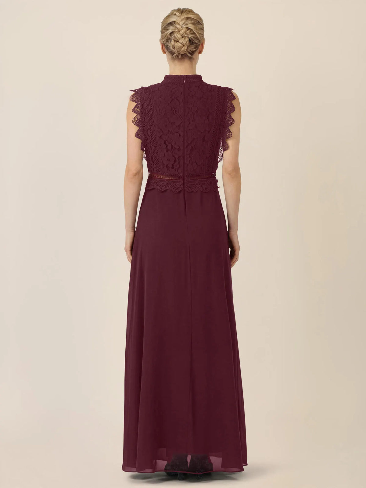 Abendkleid Maxi mit Stehkragen