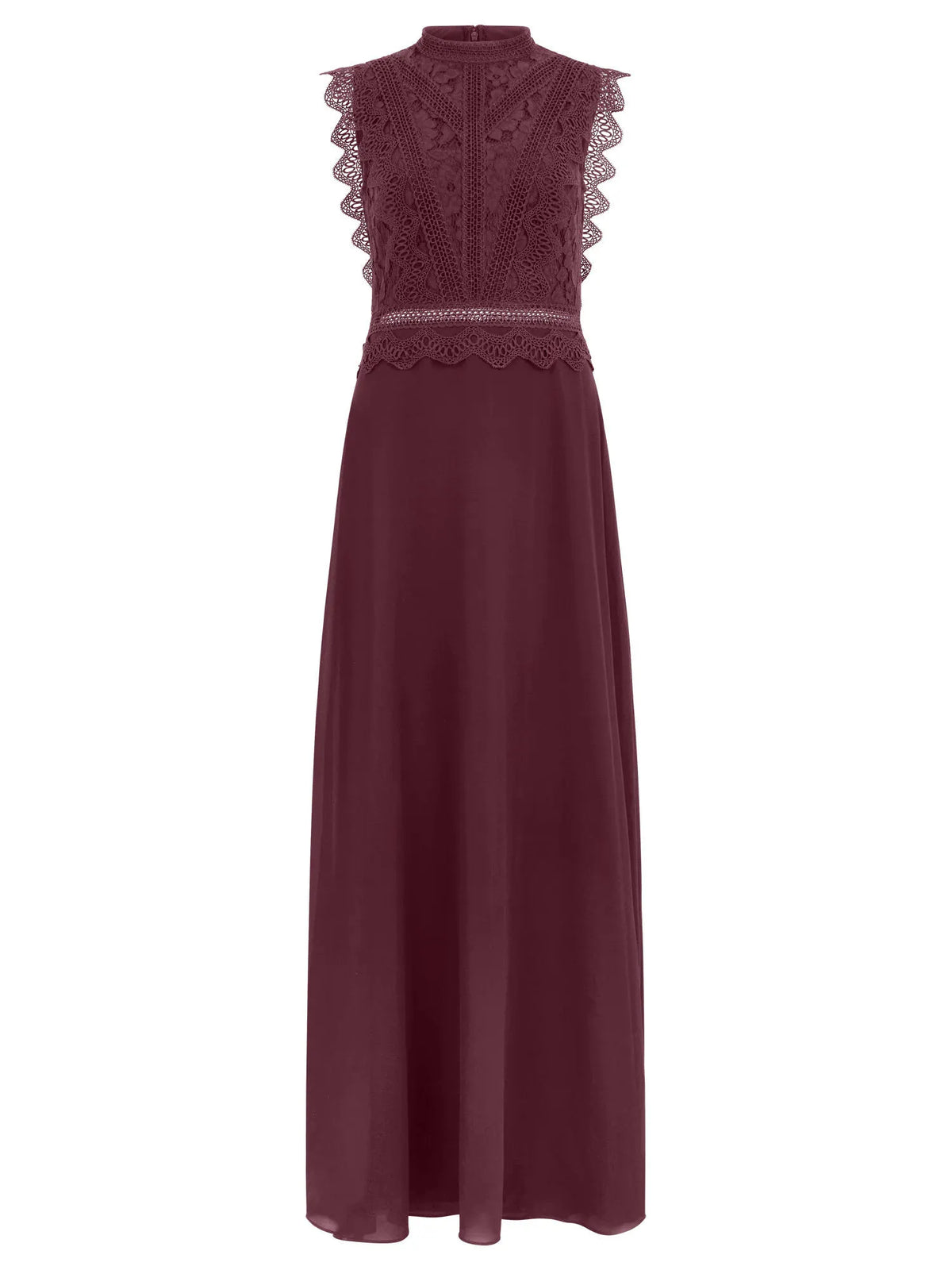 Abendkleid Maxi mit Stehkragen