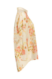 Leinenbluse floral