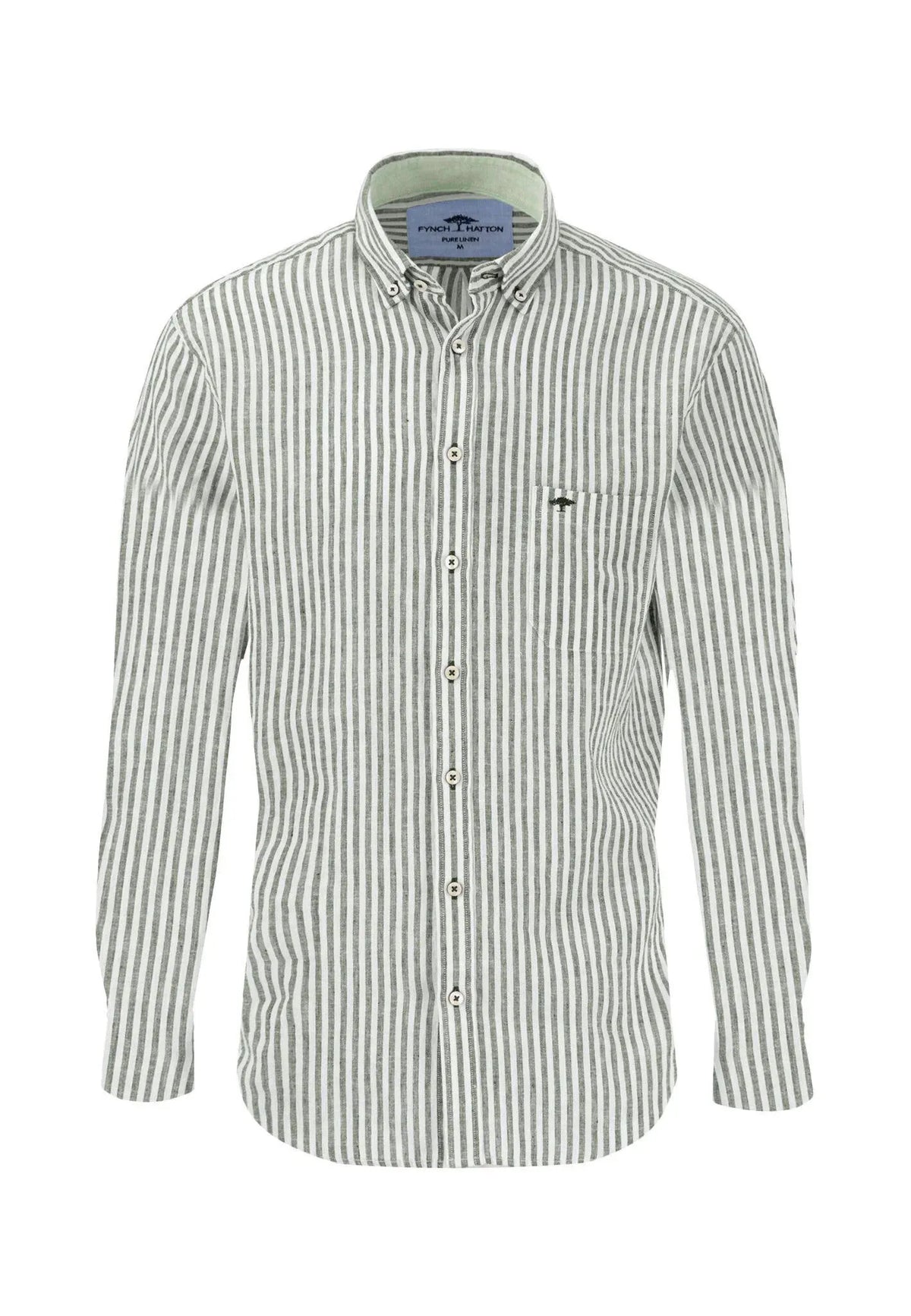 Leinenhemd gestreift Regular Fit
