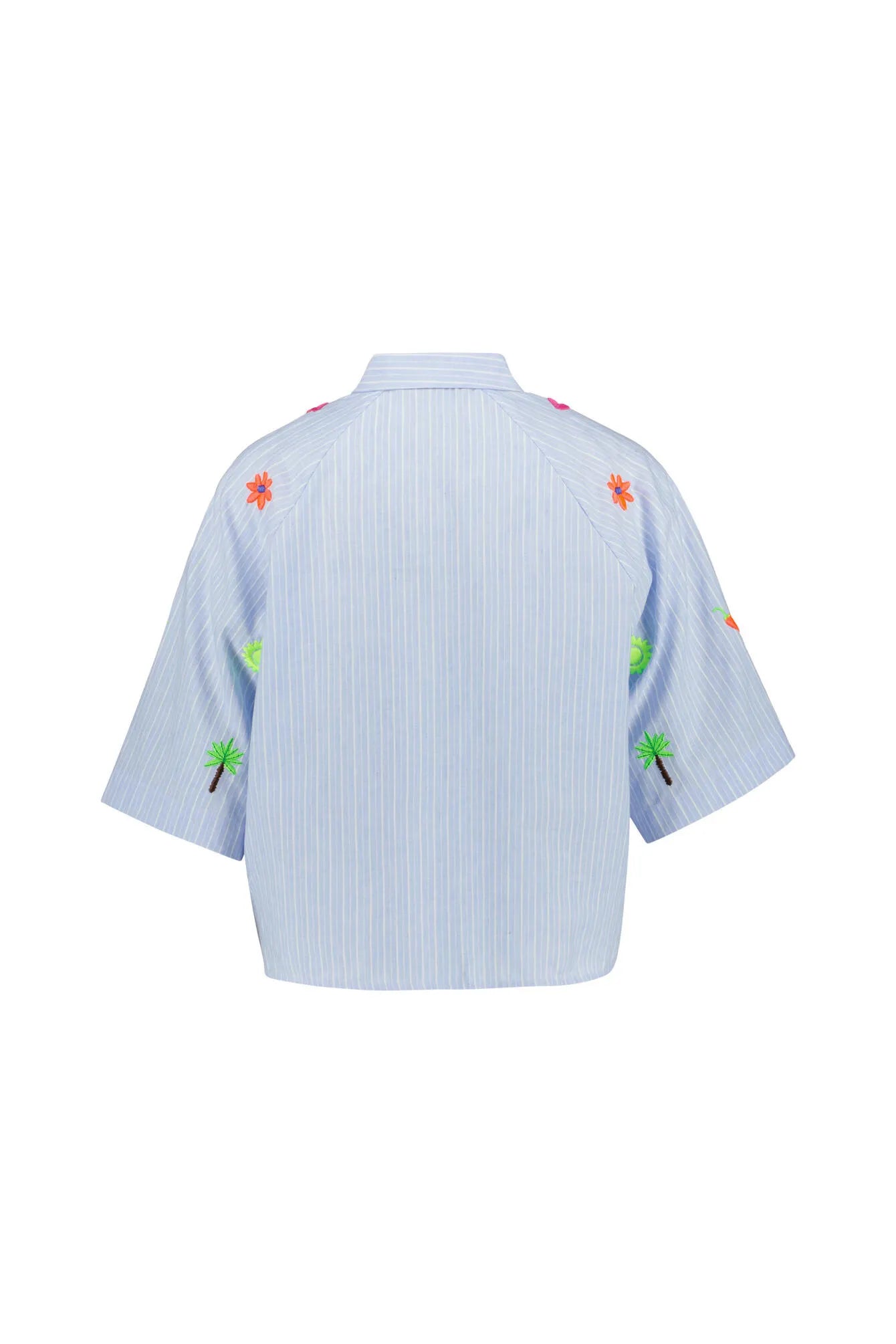 Bluse cropped aus Baumwollmix