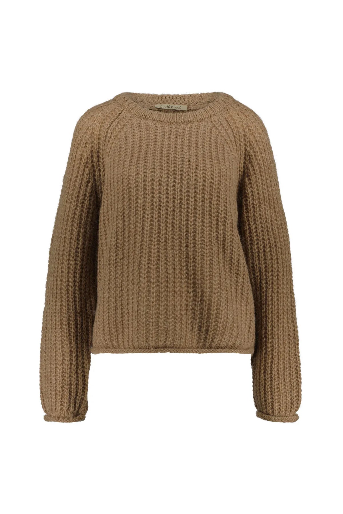 Strickpullover mit Rundhalsausschnitt