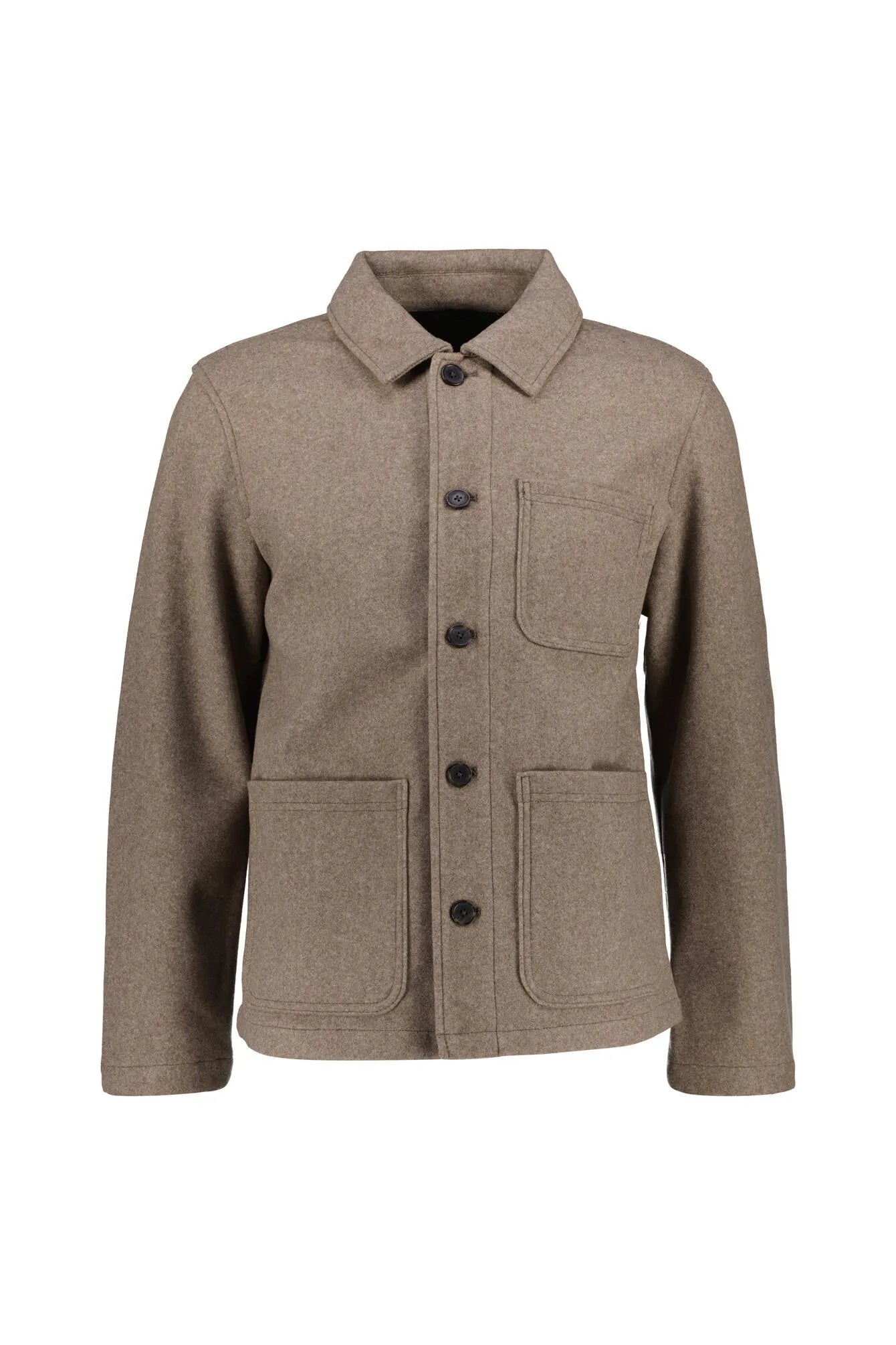Wolljacke mit aufliegendem Kragen