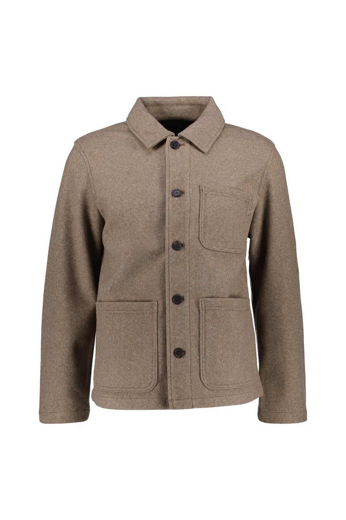 Wolljacke mit aufliegendem Kragen
