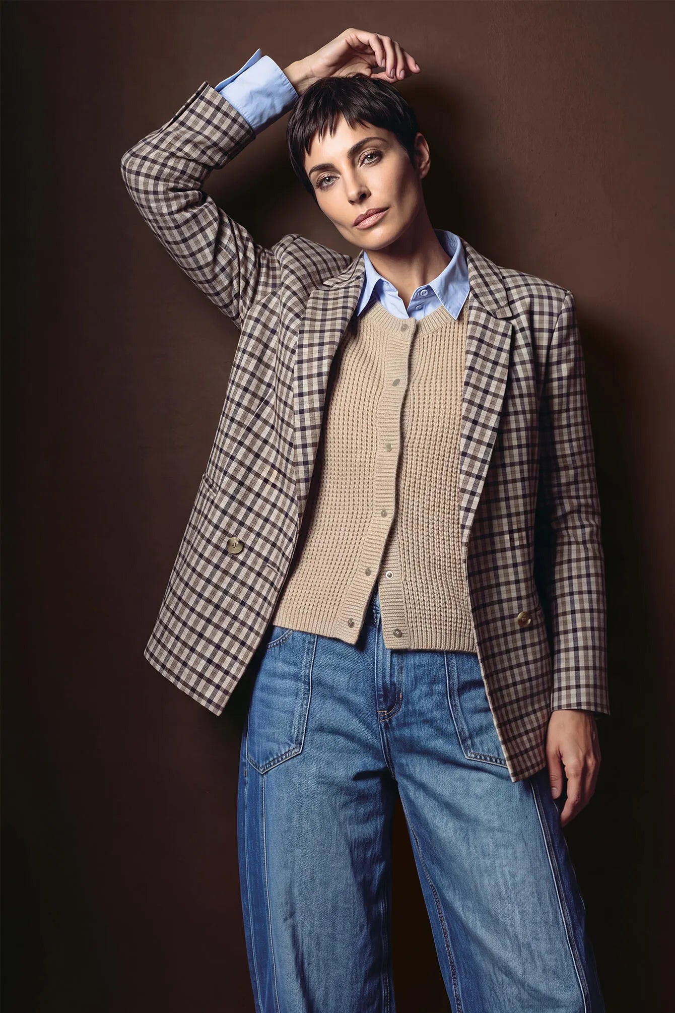 Karierter Blazer