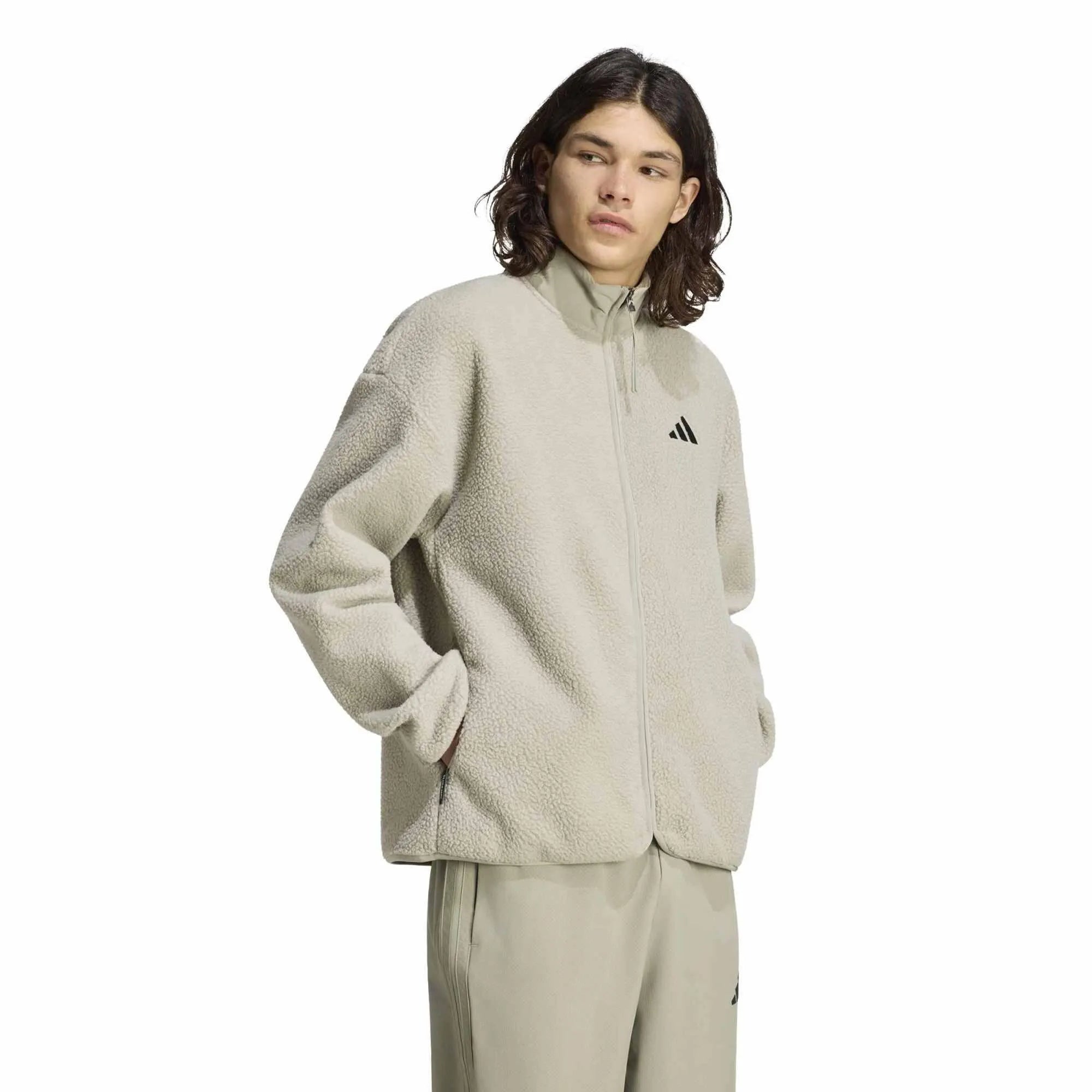 Fleecejacke mit Stehkragen