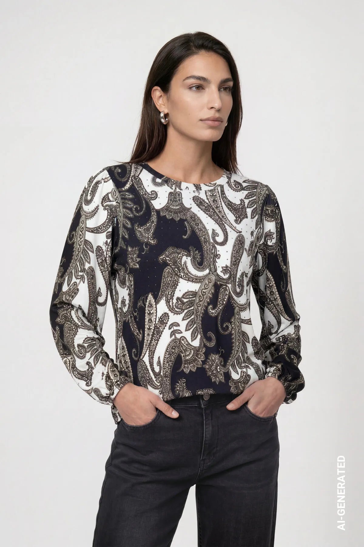 Sweatshirt mit Paisleymuster
