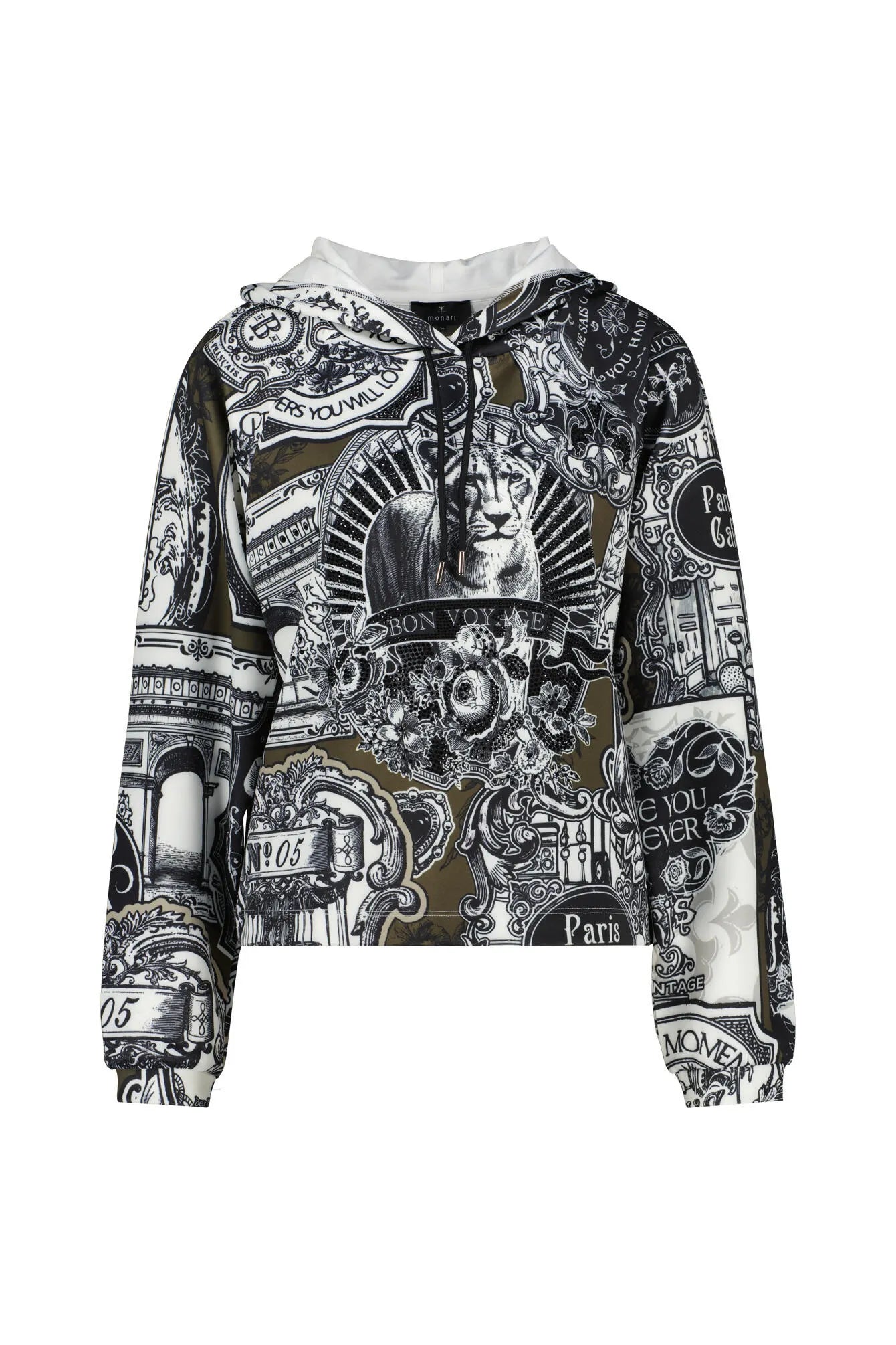 Sweathoodie Relaxed Fit mit Strassdetails