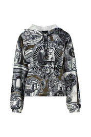 Sweathoodie Relaxed Fit mit Strassdetails
