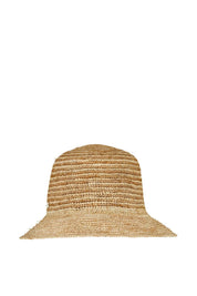 Raffiastroh Glocke, leinen/sand