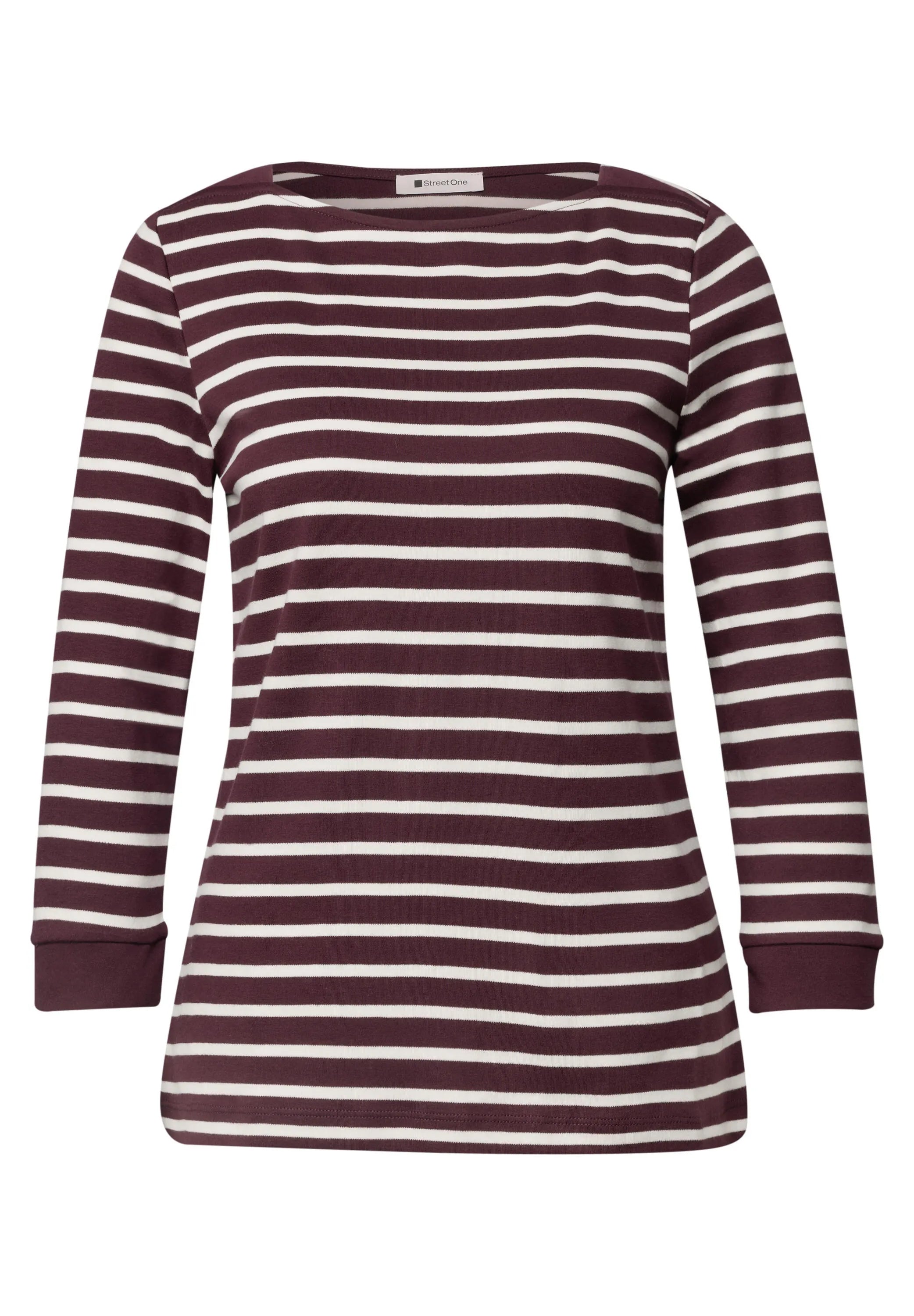 3/4-Arm Shirt mit Streifen