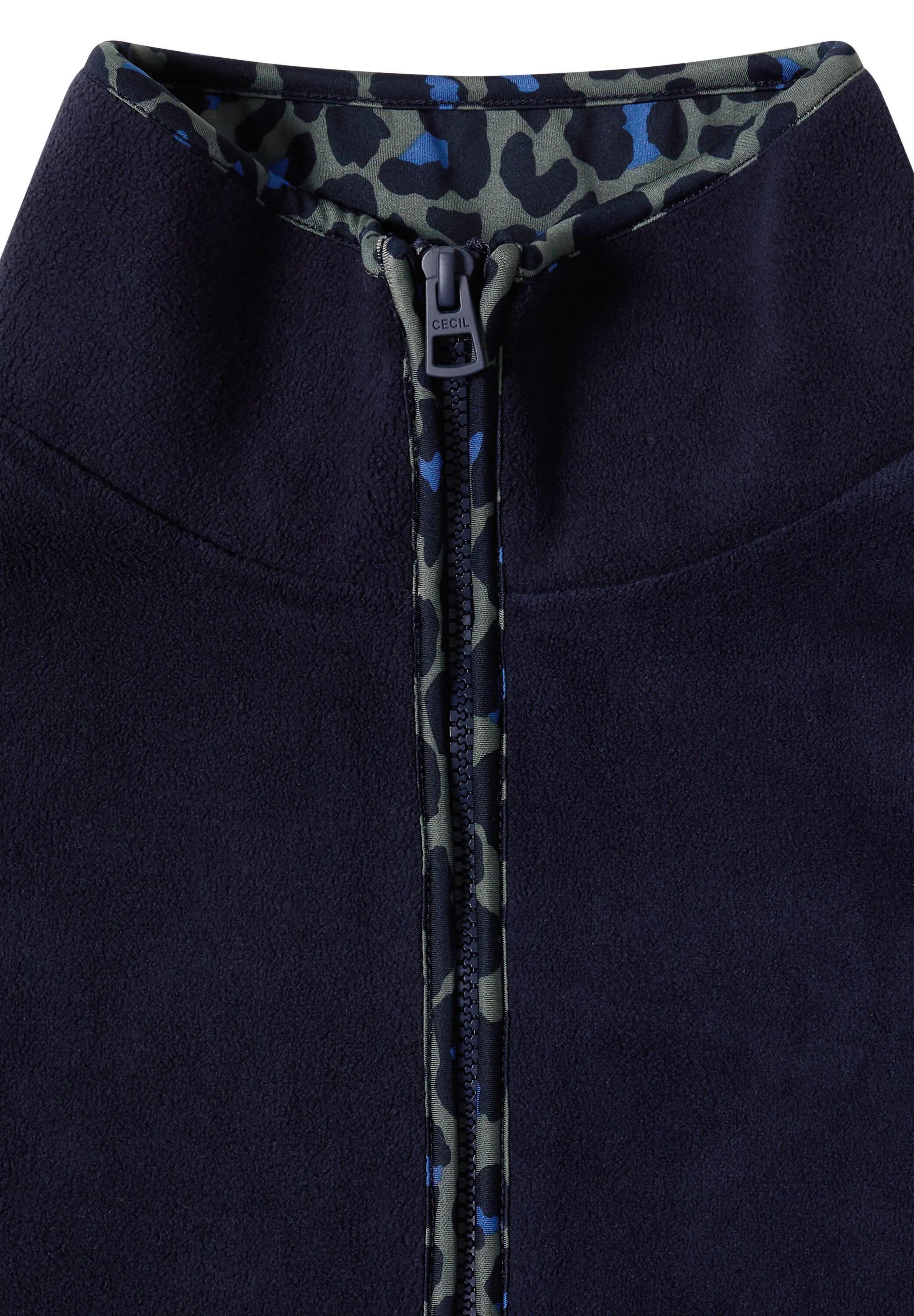 Fleecepullover mit Stehkragen
