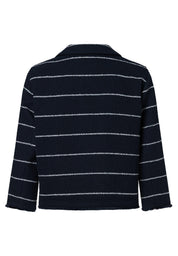 Blazer gestreift aus Baumwollmix