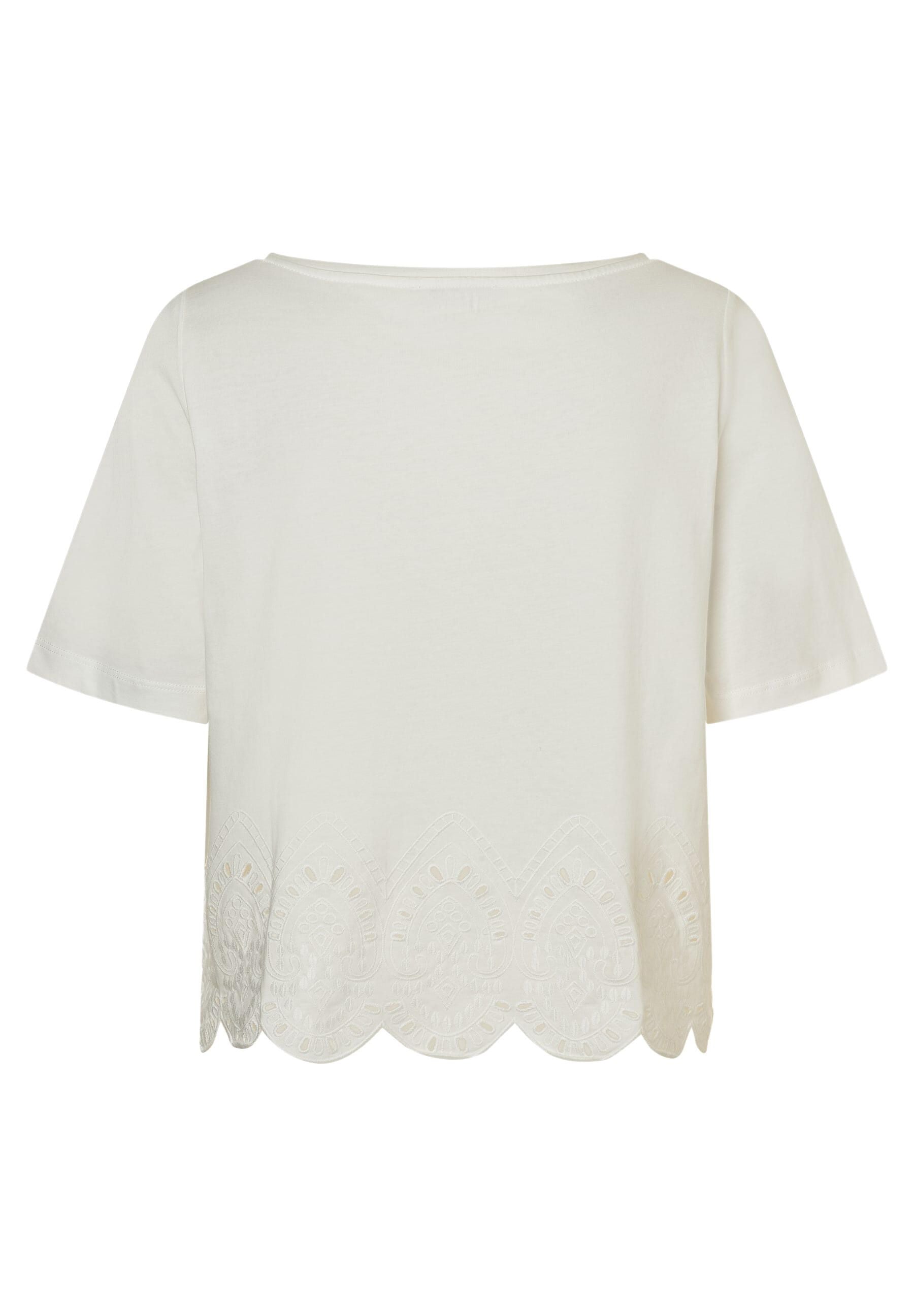 T-Shirt mit Spitzensaum