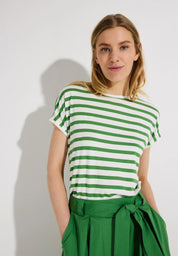 T-Shirt gestreift aus Viskose