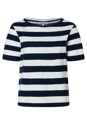 T-Shirt gestreift aus Viskosemix