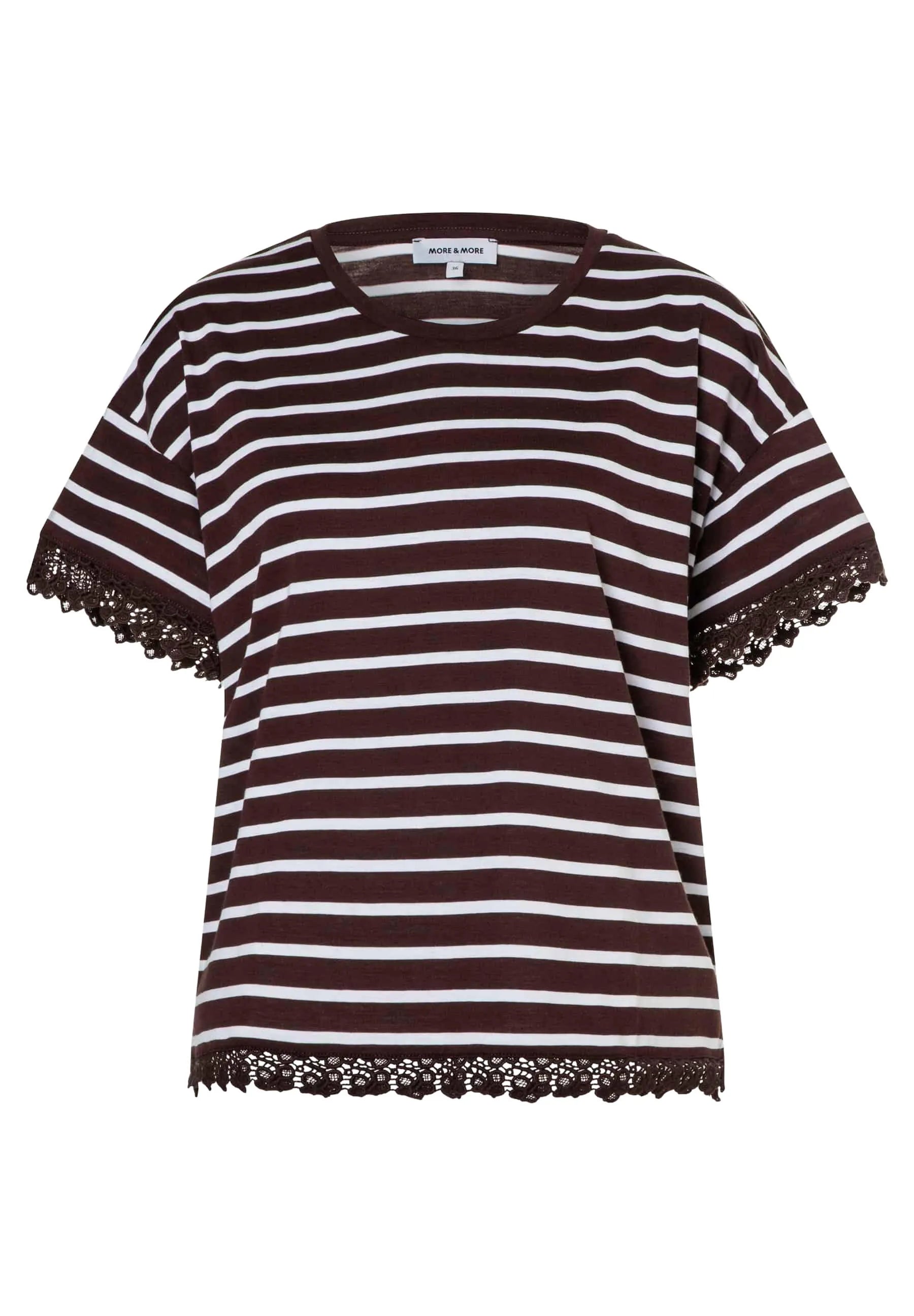 T-Shirt mit Spitzensaum