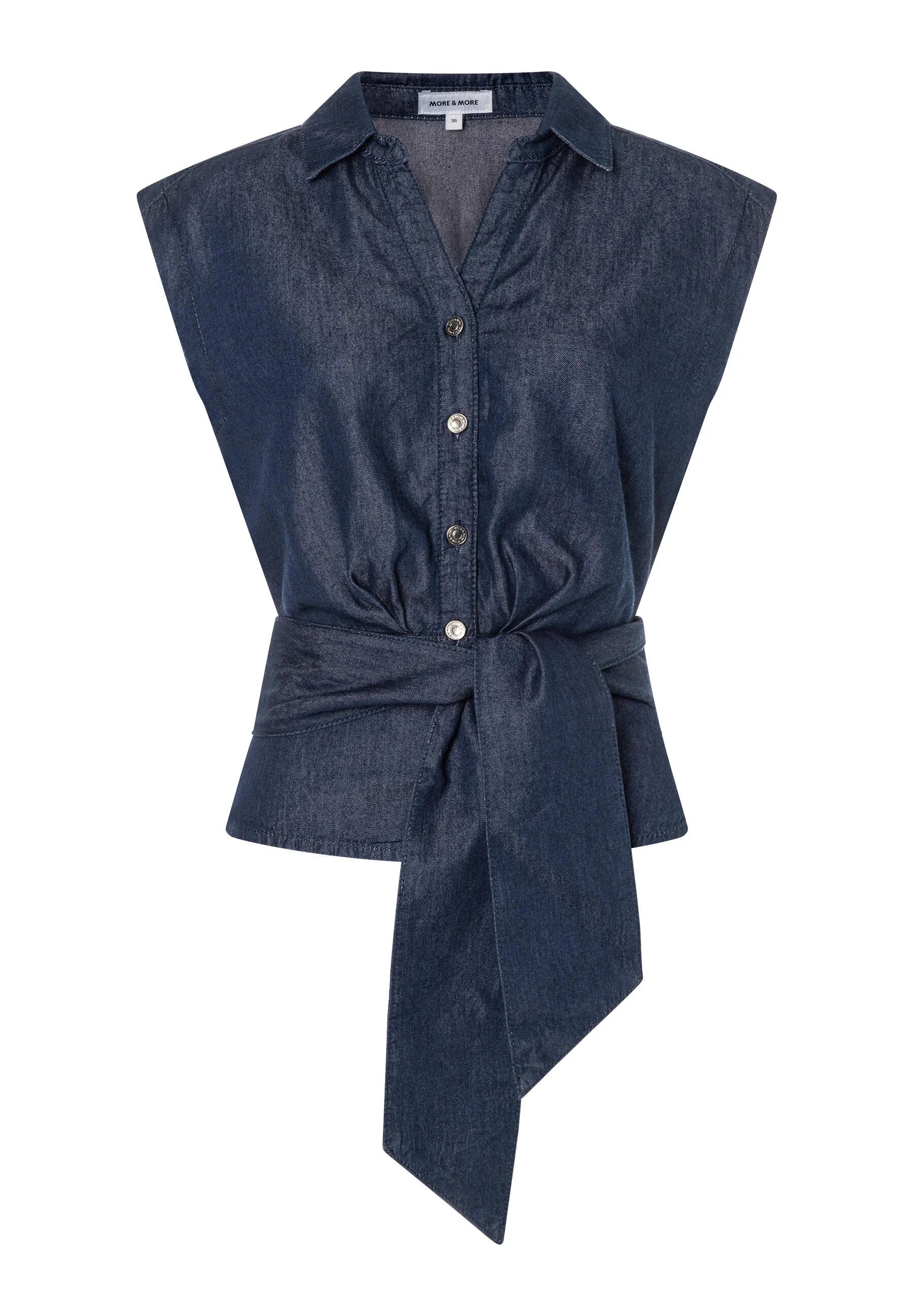 Jeansbluse aus Baumwollmix