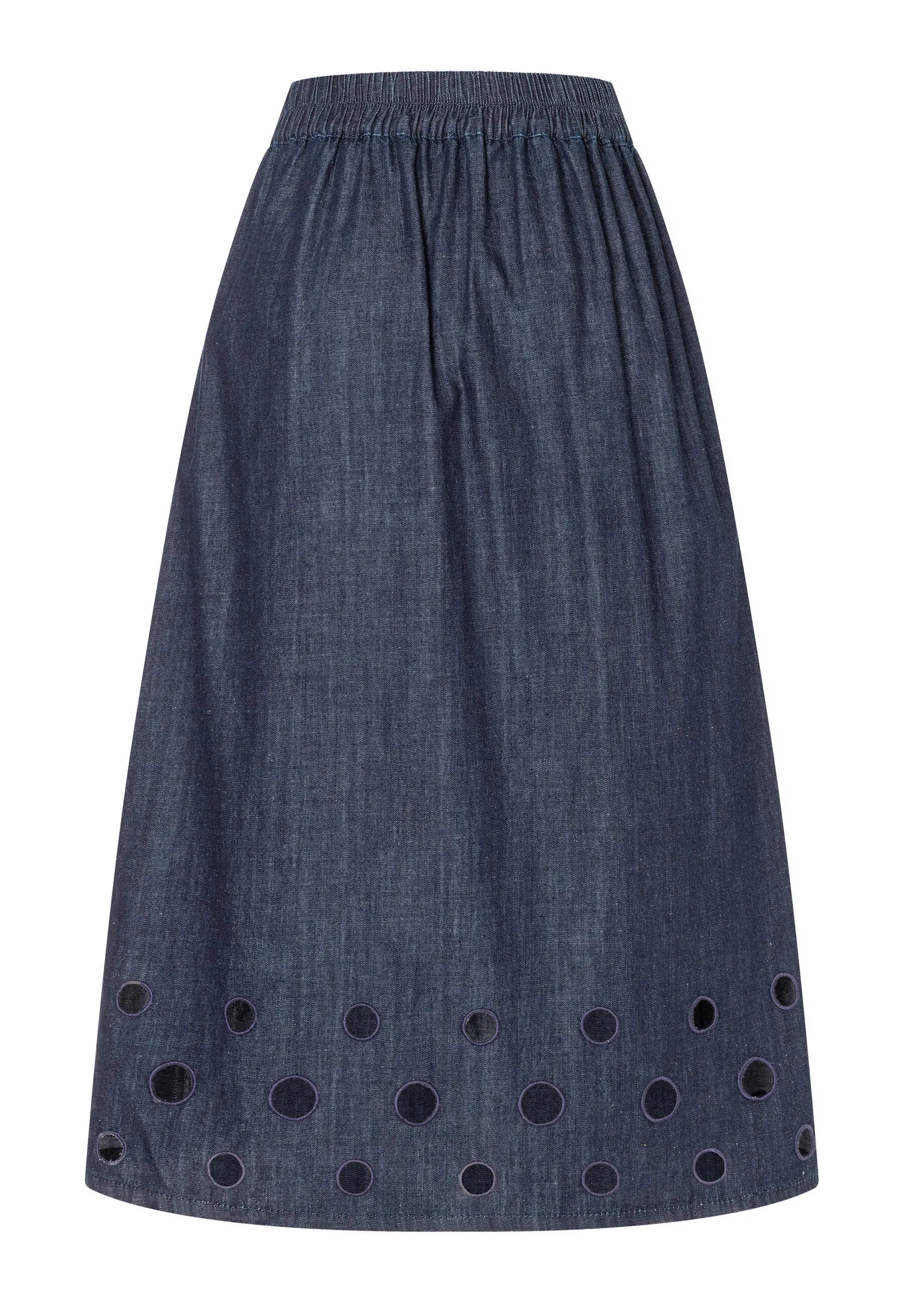 Jeansrock Midi aus Baumwolle