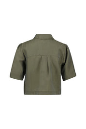Overshirt aus Lyocell-, Leinenmix