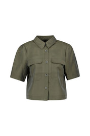 Overshirt aus Lyocell-, Leinenmix