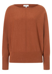 Feinstrickpullover mit Fledermausärmeln