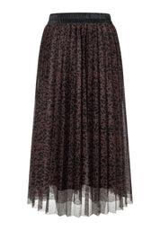 Plisseerock Midi mit Mesh