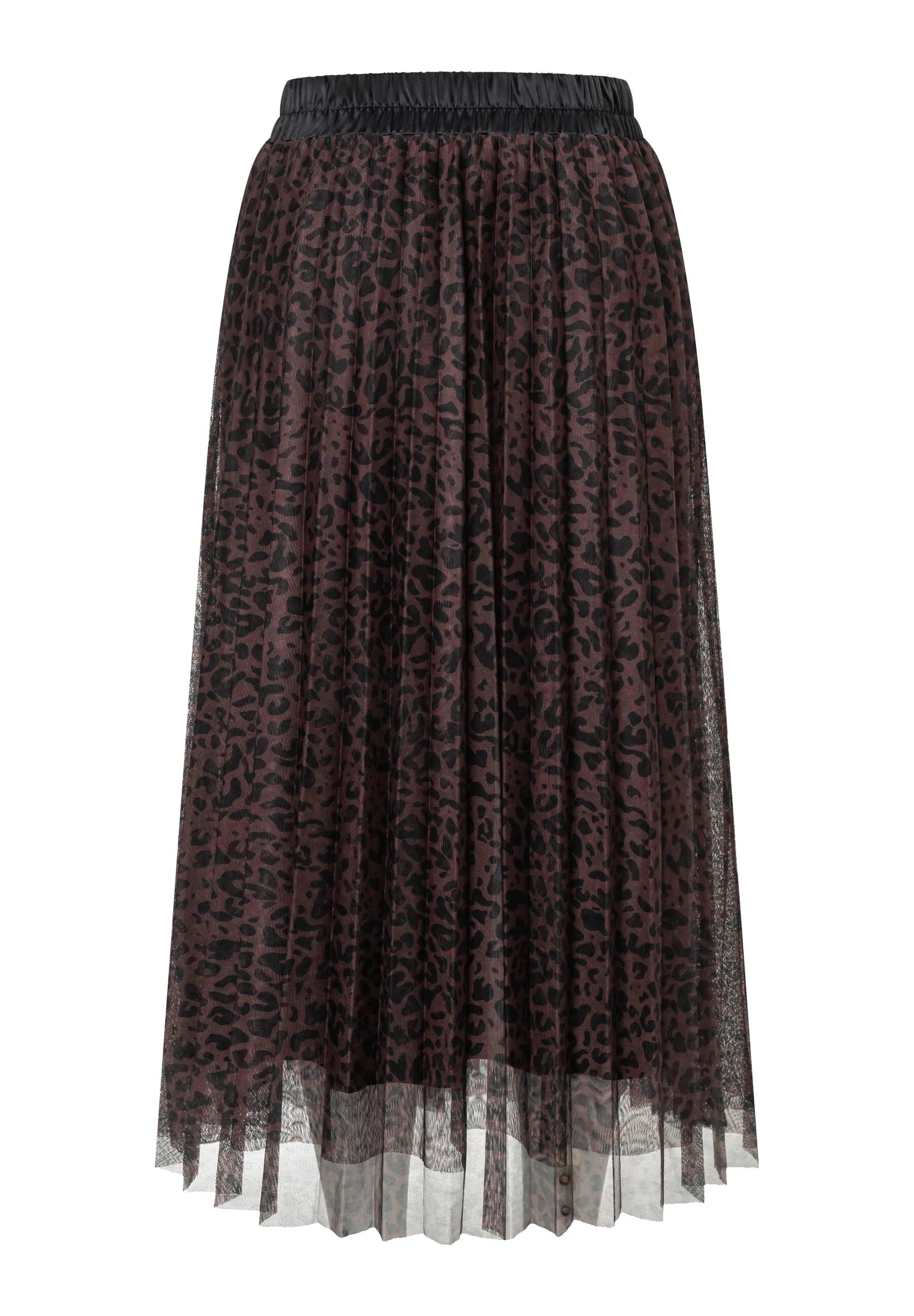 Plisseerock Midi mit Mesh