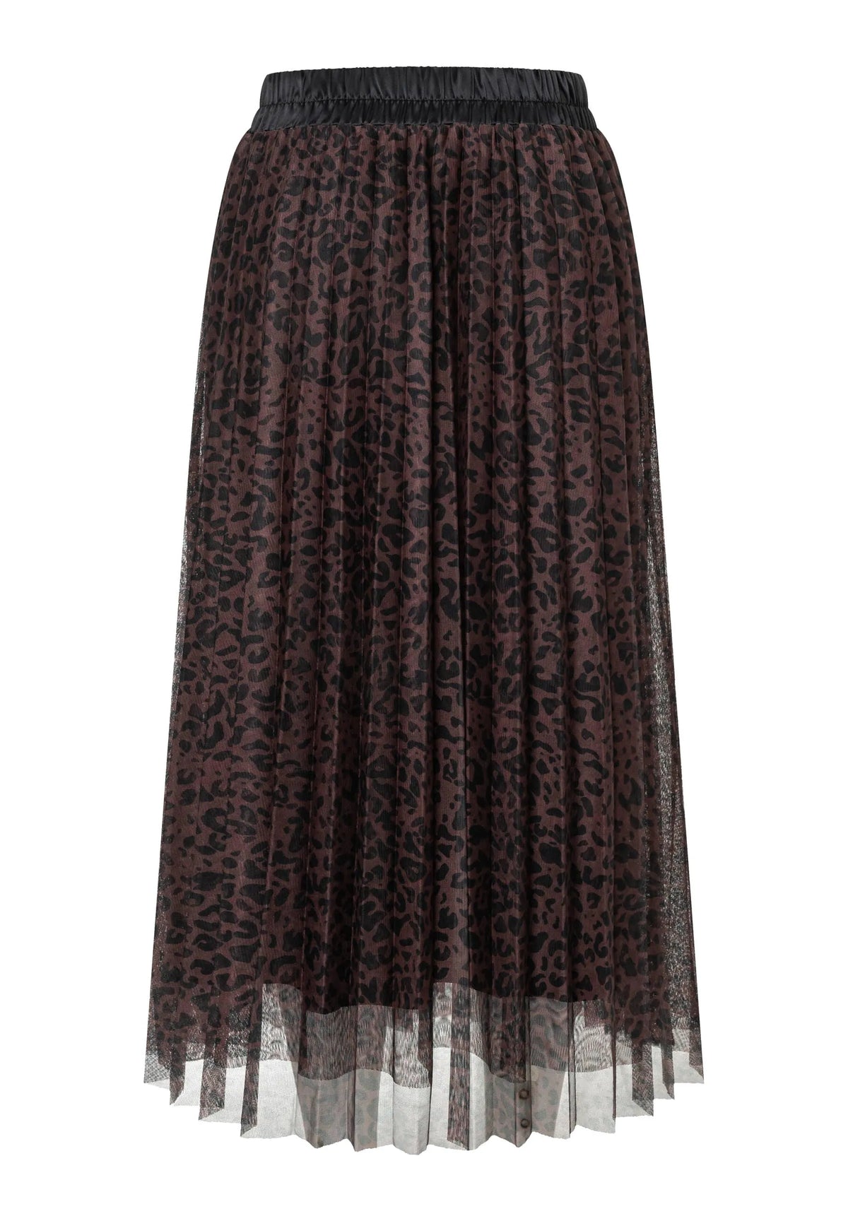Plisseerock Midi mit Mesh