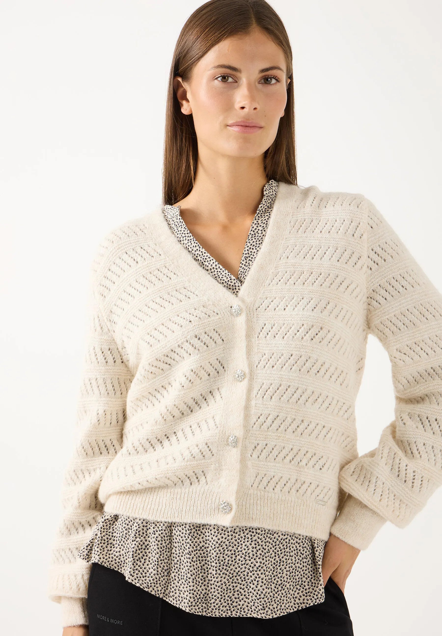 Strick-Cardigan aus Wollmix
