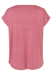 Satin-T-Shirt aus Viskose