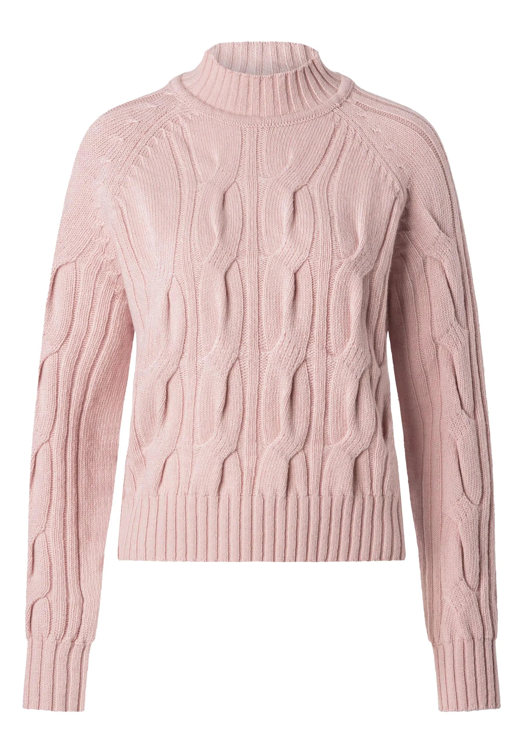 Strickpullover mit Zopfmuster