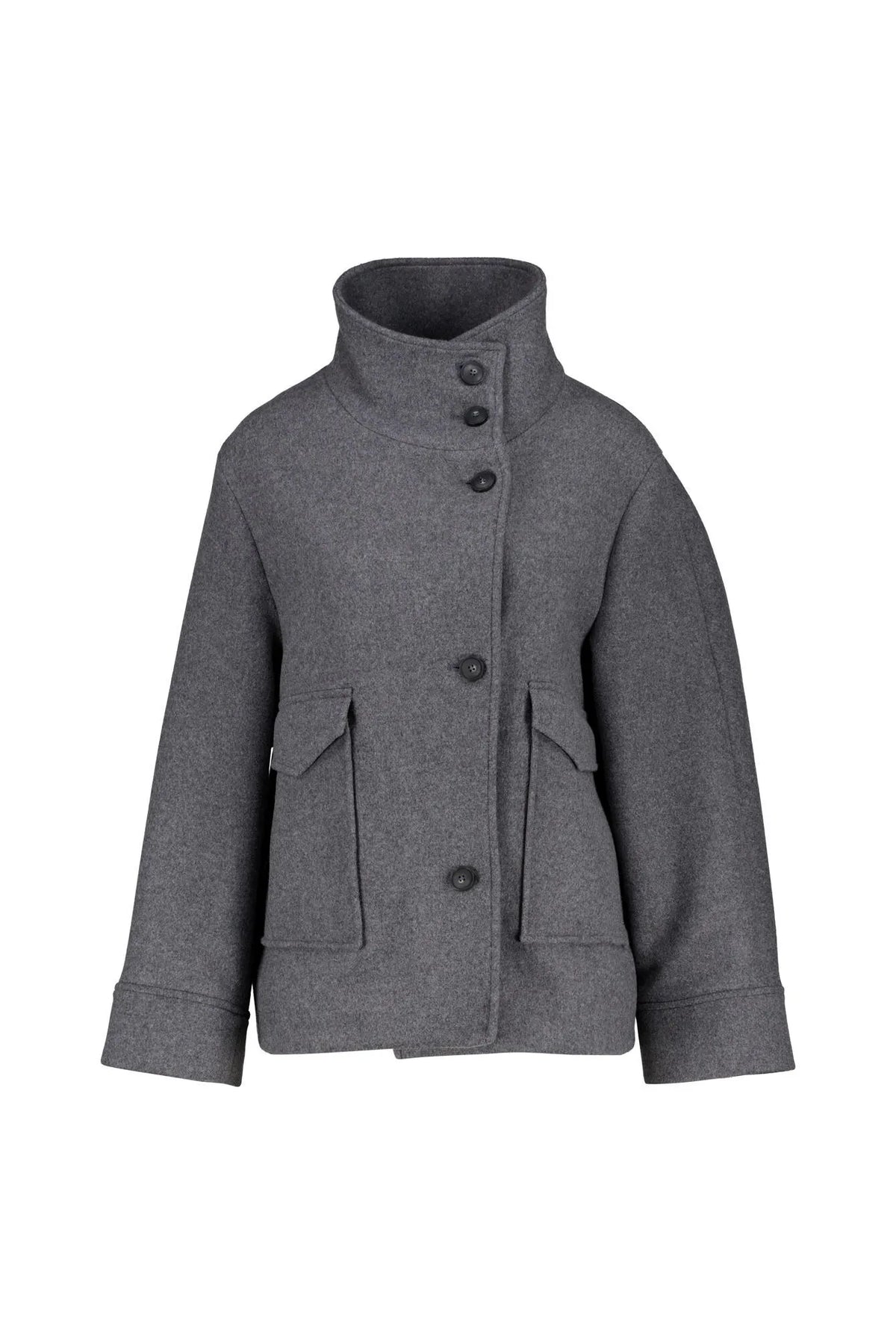 Wolljacke mit Stehkragen