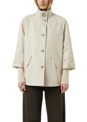 Cape-Jacke mit Stehkragen