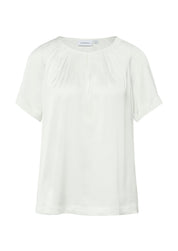 Bluse mit Raffung am Ausschnitt
