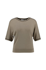 Strick-T-Shirt aus Viskosemix