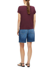 Jerseyshirt mit überschnittenen Schultern