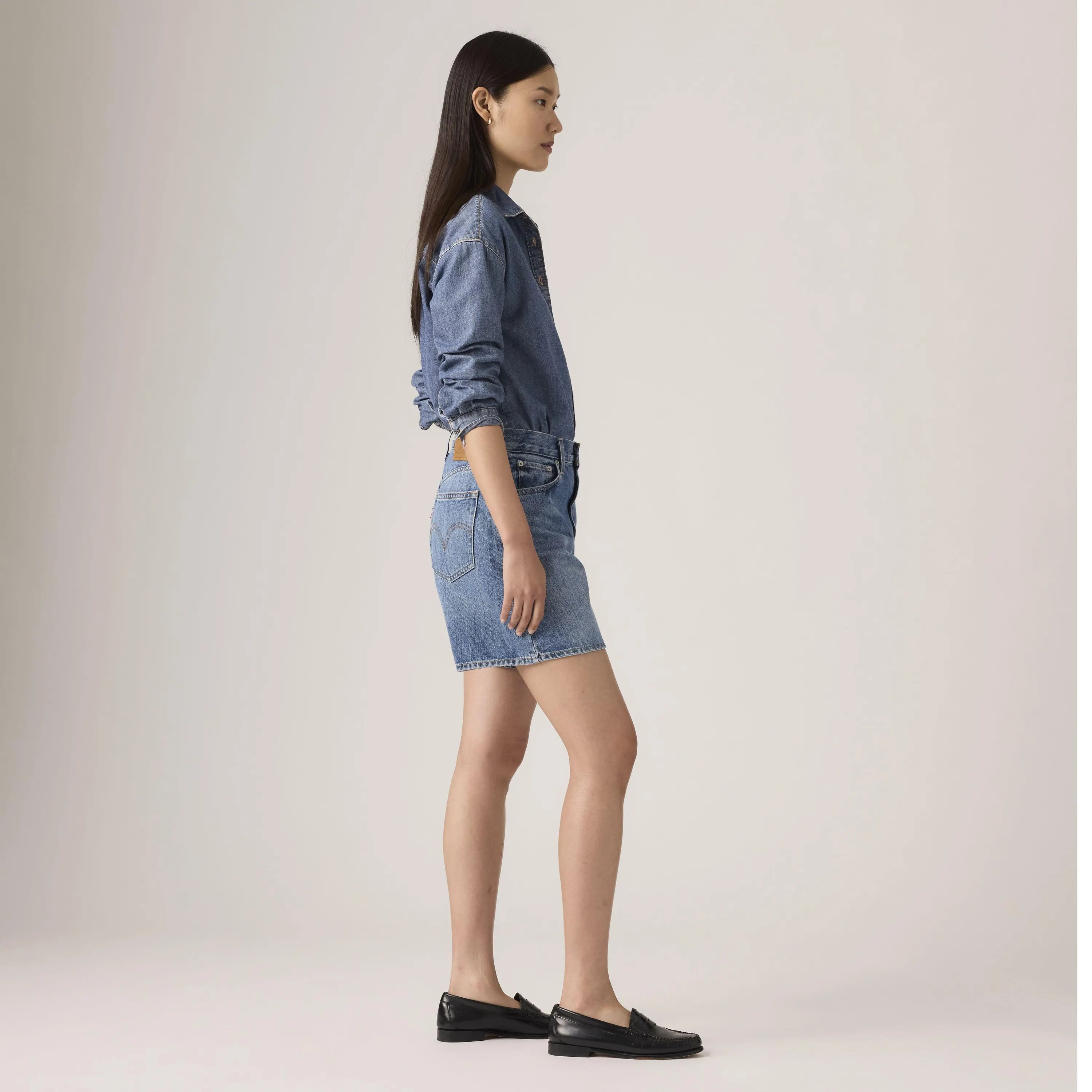 High-Rise Baggy Shorts