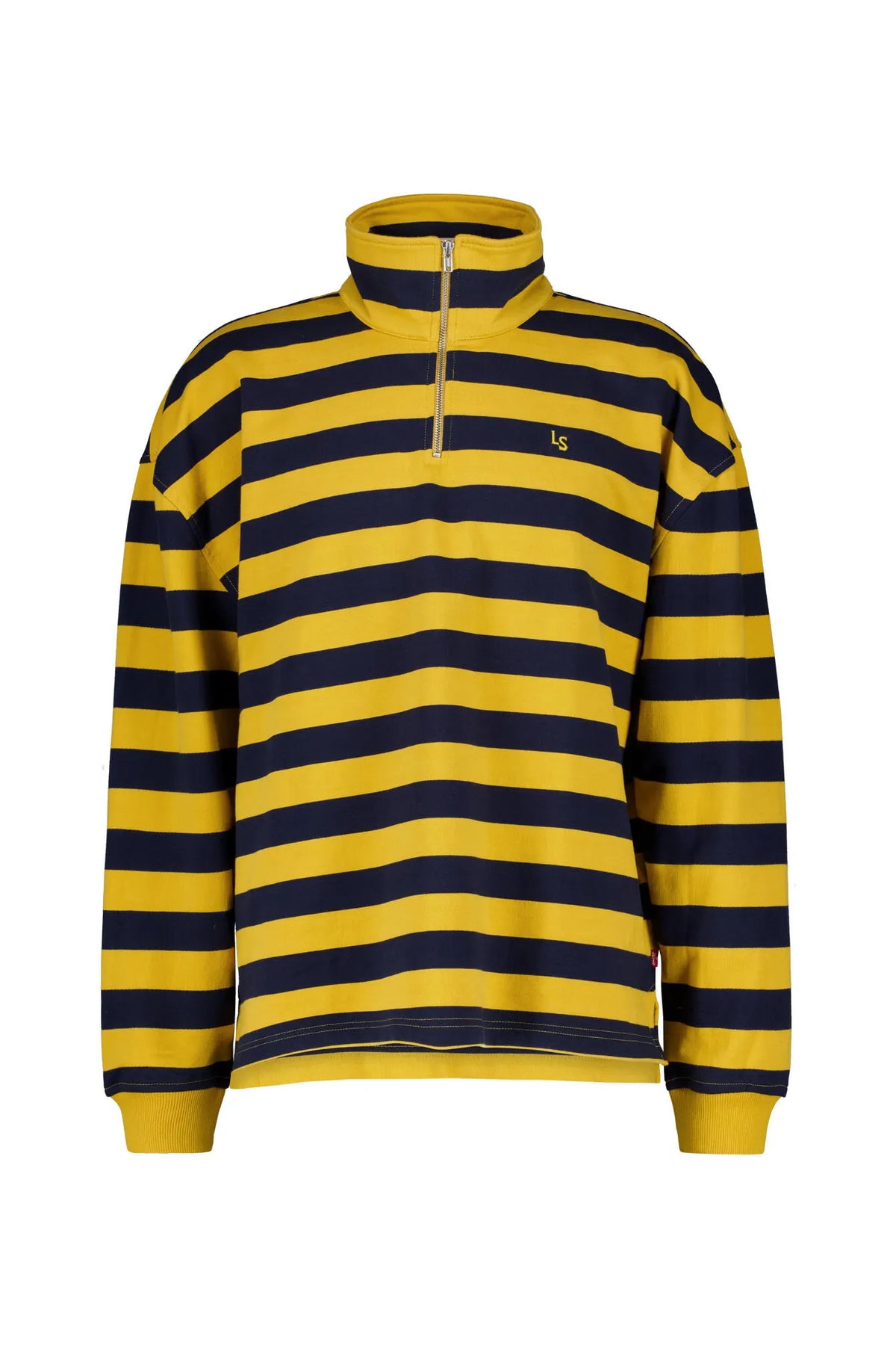 Pullover mit Quarter-Zip aus Baumwolle
