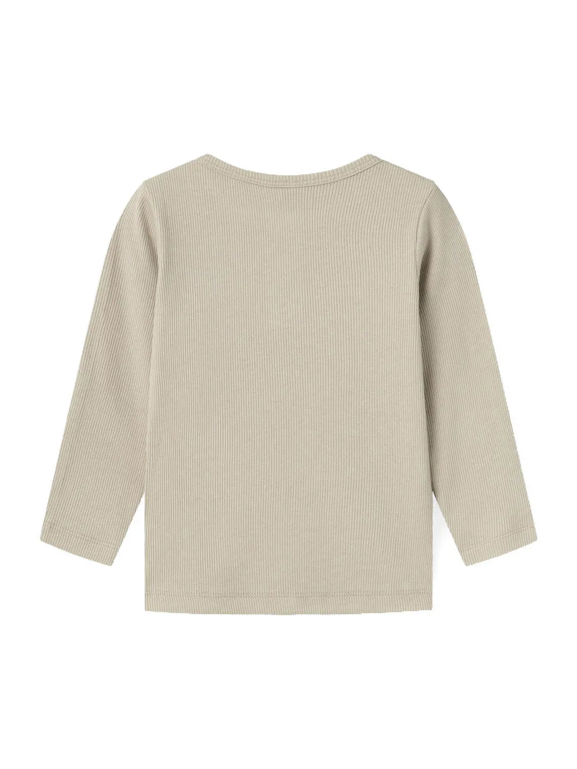 Geripptes Langarmshirt mit Henleykragen