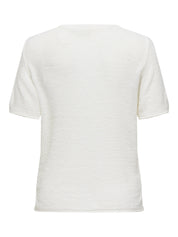 Strick-T-Shirt mit Rundhalsausschnitt