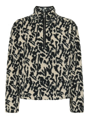 Fleecepullover mit Stehkragen
