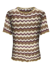 ONLASTER SS GLITTER O-NECK TEE KNT