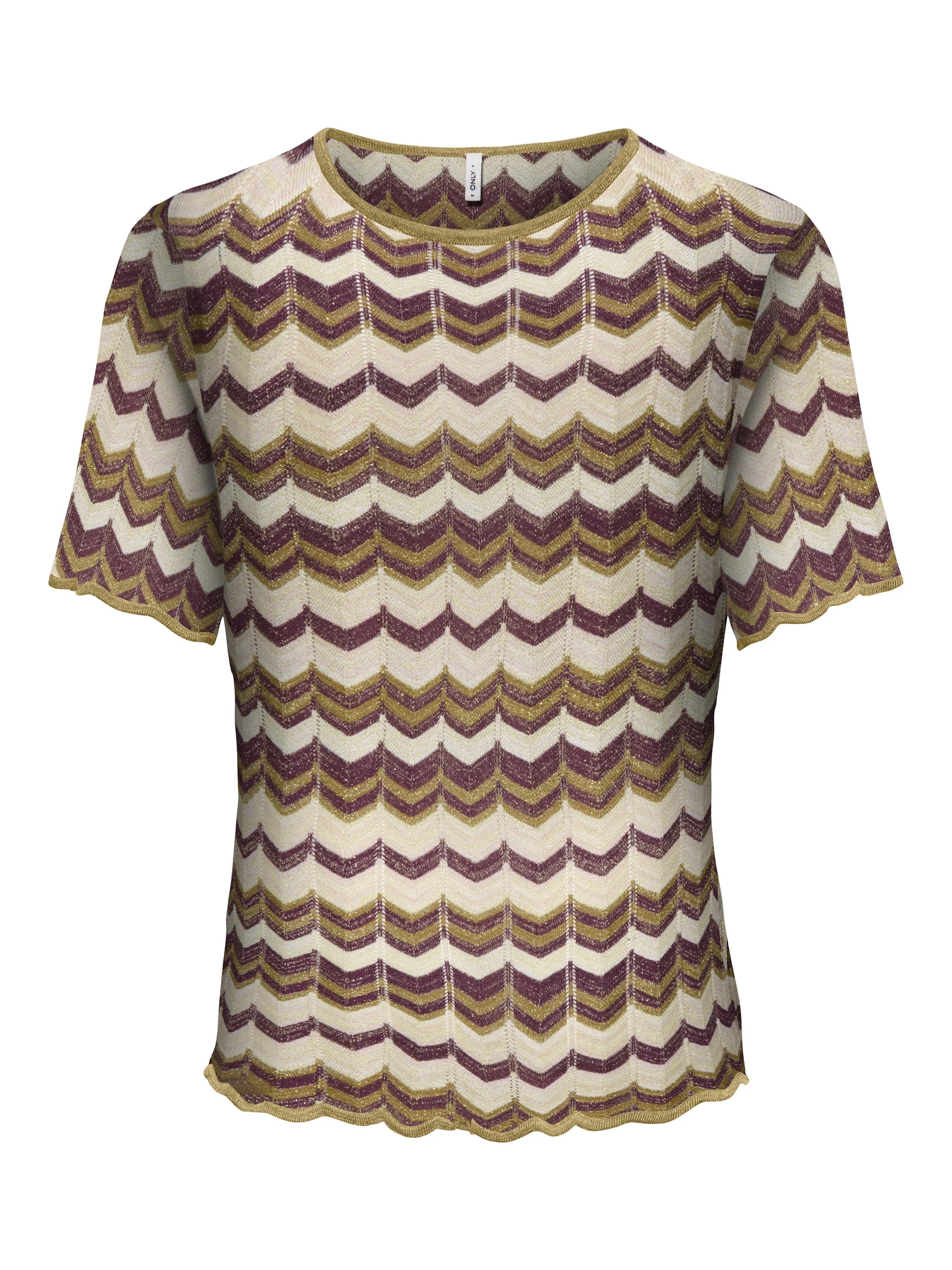 ONLASTER SS GLITTER O-NECK TEE KNT