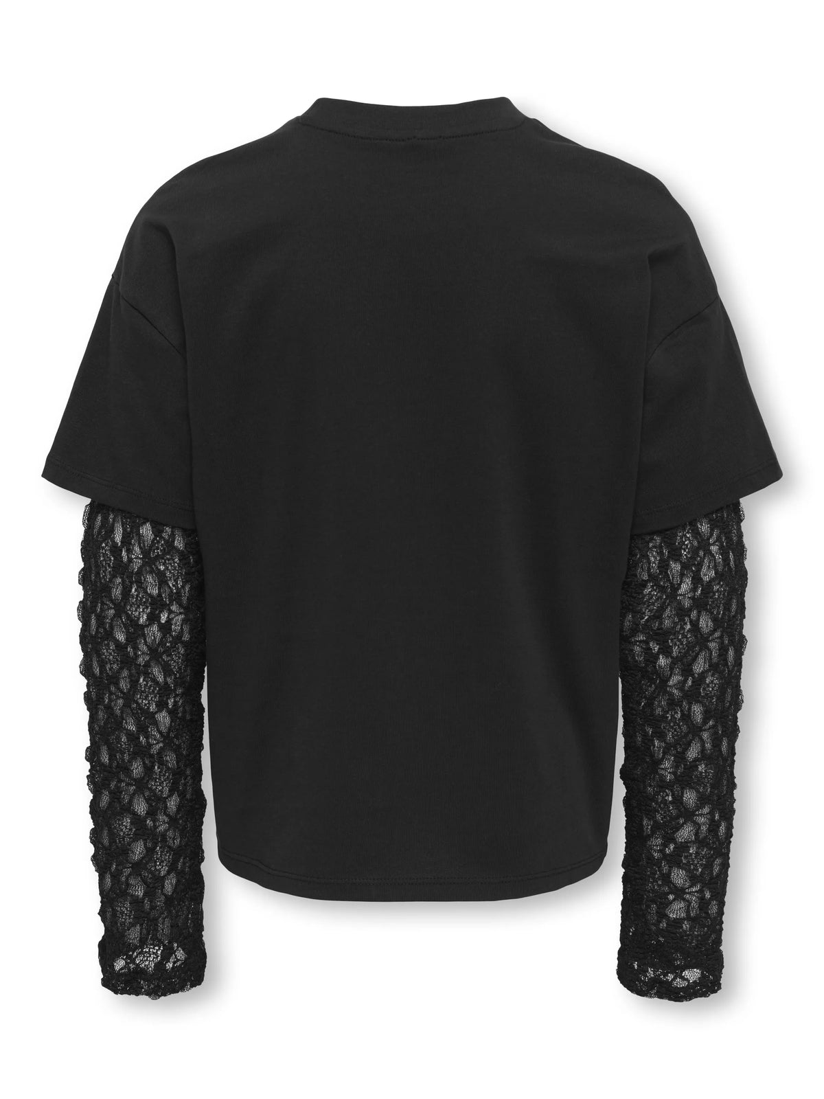 T-Shirt mit Spitzen-Ärmeln